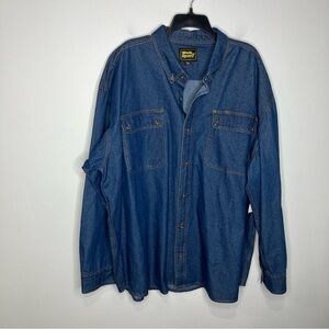 Work n sport denim button down shirt size 3XL new with tags work clothes‎